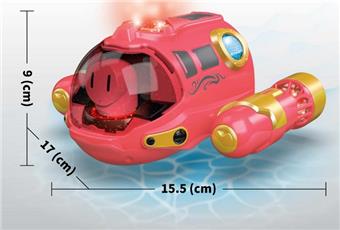 2.4G remote control spray motorboat (pink)/remote control boat toy   ITEM NO.： W075035