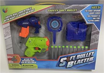 EVA Dual Gun Soft Bullet Gun+Target   ITEM NO.： W081477