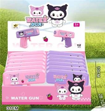 Cartoon Press Water Gun (12PCS)   ITEM NO.： W069203