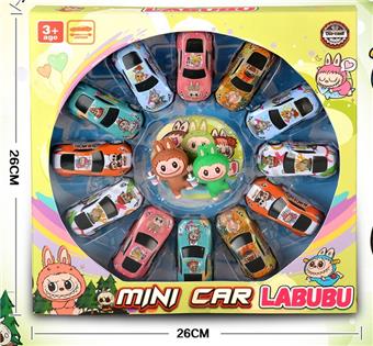 Labubu Warrior Metal Car+Doll   ITEM NO.： W076993