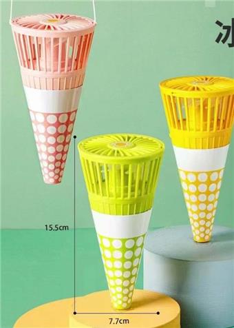 Ice cream neck hanging small fan rechargeable/comes with stickers and SUB cable as a gift   ITEM NO.： W075594