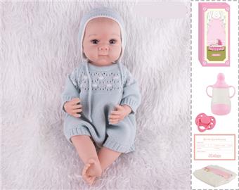 55cm Rebirth Doll High Simulation Baby Doll, (Hand drawn Hair) Full Body Soft Rubber, Comes with Bottle, Magnetic Nipper, Diaper, Birth Card   ITEM NO.： W076854