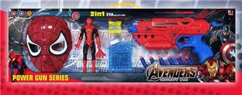 Water Bullet Gun/EVA Soft Bullet Gun Spider Man with Lights   ITEM NO.： W080745
