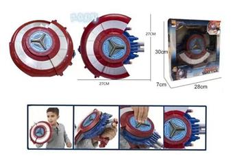 Captain Shield Launcher US Team Shield Launcher Soft Bullet Gun Launcher   ITEM NO.： W079314