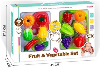 16 piece set of fruits and vegetables   ITEM NO.： W071817