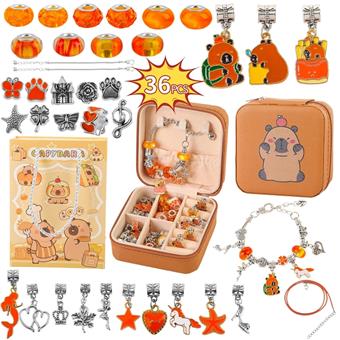 36pcs Capibala themed DIY children's bead toy bracelet   ITEM NO.： W078380