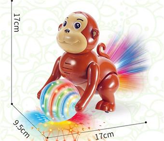 Electric cartoon monkey crawling, lighting, music   ITEM NO.： W078910