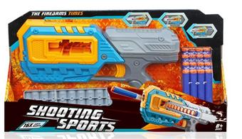 Soft bullet gun toy/Soft bullet gun * 1, bullets * 16, magazine * 1 (blue)   ITEM NO.： W081699