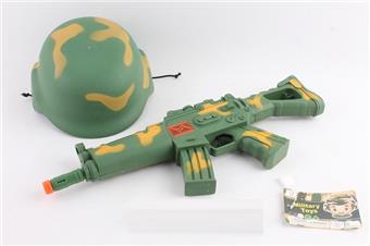 Camouflage vibrating flint drum gun+special combat hat   ITEM NO.： W069116