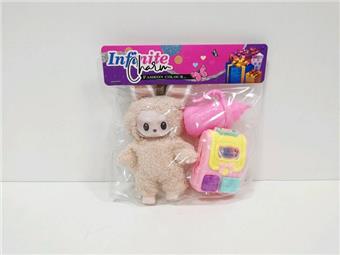 7-inch vinyl cloth doll with large backpack and bottle   ITEM NO.： W077277