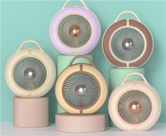 Charging small fan (with colorful lights)   ITEM NO.： W075245