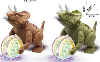 Electric Triceratops Crawling Light Music Blue Brown 2 Colors   ITEM NO.： W078917