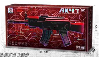 Graffiti High Speed Electric Repeating AK47 Water Bullet Gun Soft Bullet Gun Launcher Children's Interactive Shooting Game   ITEM NO.： W081824