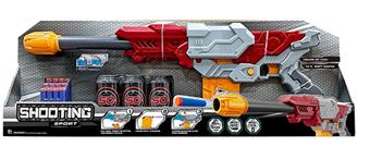 Soft bullet gun toy/Soft bullet gun * 1, bullets * 12, magazine * 1, target * 3 (mixed red and blue)   ITEM NO.： W081680