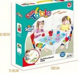 Multi functional table (colorful sand playing house, magnetic fishing)   ITEM NO.： W073529