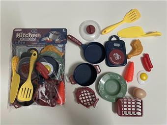 Playing house utensils, kitchen utensils, simulated food sets, playing house utensils, simulated kitchen utensils, children's kitchenware   ITEM NO.： W071609