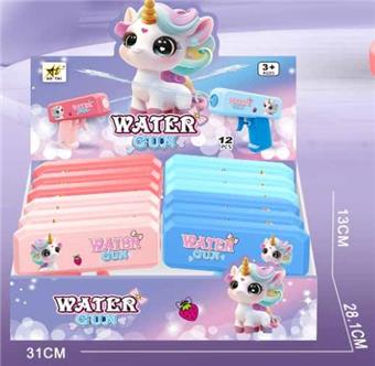 Cartoon Press Water Gun (12PCS)   ITEM NO.： W069204