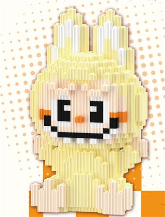 Labu Yellow Sitting Puzzle DIY Building Blocks Toy   ITEM NO.： W076977