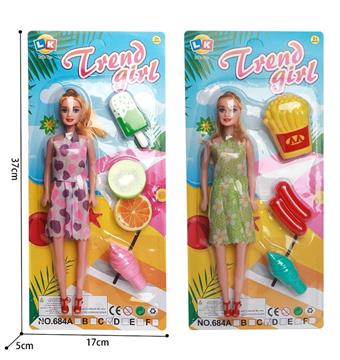 11.5 inch empty body Barbie food set   ITEM NO.： W070757