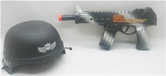 Camouflage vibrating flint drum gun+special combat hat   ITEM NO.： W069003