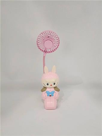 Labubu Sunrise Doll Motorcycle Fan (USB) (One level Fan, One level Desk Lamp)   ITEM NO.： W076546