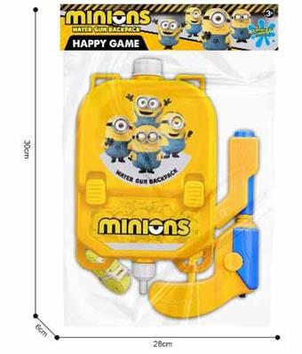 Minions cartoon backpack water gun   ITEM NO.： W069345