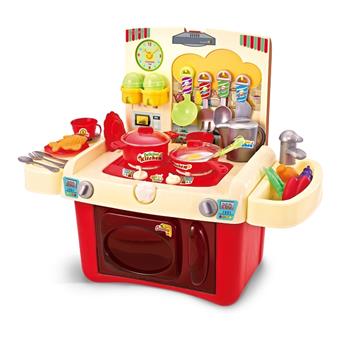 35 piece set of family kitchen dining table (can be used as storage box, chair) (red)   ITEM NO.： W072304