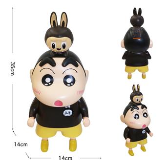 Plastic oversized canvas small new piggy bank - bagged   ITEM NO.： W077004