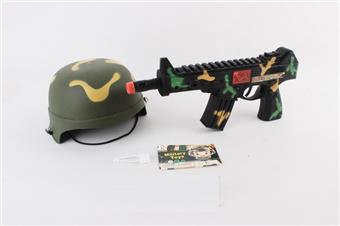 Camouflage vibrating flint drum gun+special combat hat   ITEM NO.： W069007