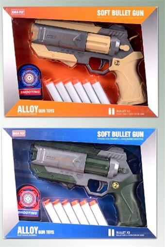 Alloy Explosion Left Wheel Soft Bullet Gun   ITEM NO.： W079202