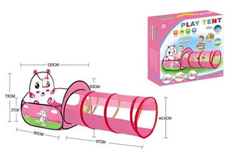2-in-1 Children's Cartoon Rabbit Shooting Tent Combined Tunnel Crawler (GCC)   ITEM NO.： W084274