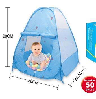Heart shaped four sided tent with 50 5.5CM ocean balls (GCC)   ITEM NO.： W084275