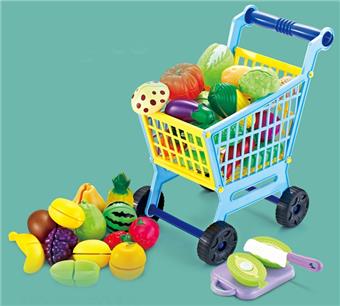 30 piece set of household cart tableware with cutting and cutting Le fruit (blue)   ITEM NO.： W072331