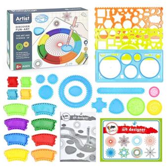 DIY Gear Spiral Wanhua Ruler 28 Piece Set   ITEM NO.： W077842