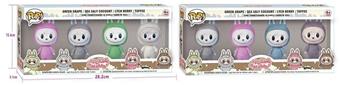 3-inch POP plush toys, 4 pieces in a box, 3 styles (PVC body with vinyl head) (disassembly and assembly)   ITEM NO.： W076644