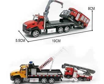 Alloy powered rescue vehicle with fire truck   ITEM NO.： W082767