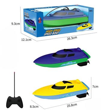 Four way remote control boat (excluding electricity) remote control speedboat simulation boat mini boat model toy   ITEM NO.： W074768