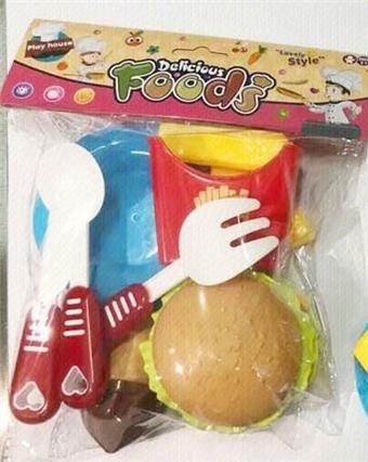 English Burger Set Simulation Food Play Toy   ITEM NO.： W071650