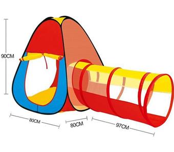 Two in one children's tent combined with tunnel climbing tube   ITEM NO.： W084186