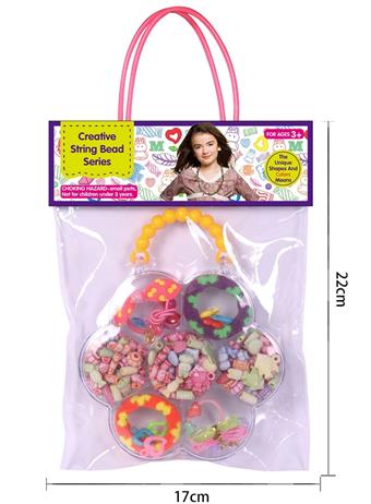 Plum shaped bead box, cartoon DIY bead toy set, PVC handbag   ITEM NO.： W068392