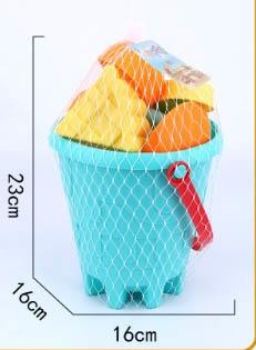 8-piece Zhuang soft rubber food beach bucket set   ITEM NO.： W070754