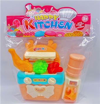 New children's toy play house tableware, water dispenser, dining table, oven set   ITEM NO.： W076354