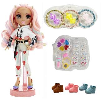 OMG.LOL series high-end lace luminous box 12D real eye bead hard blow bottle real eye bead with lighting, music theme song 32 inch blow bottle rainbow big baby   ITEM NO.： W074013