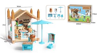 DIY Playhouse Villa Capibala Theme 1-bedroom   ITEM NO.： W078656