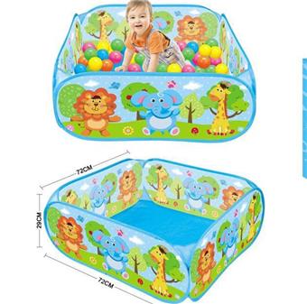 Cartoon Happy Zoo Tent Ball Pool with 30 Ocean Balls (GCC)   ITEM NO.： W084325