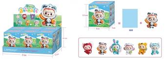Handheld 6 animal plush toy boxes made of canvas   ITEM NO.： W077088
