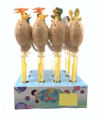 Dinosaur Bubble Fan 12pcs   ITEM NO.： W075266
