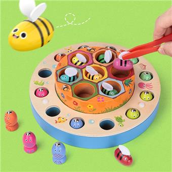 Wooden cake fishing toy   ITEM NO.： W073119