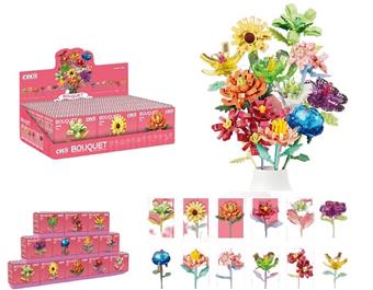 DIY Assembly of Building Blocks Bouquet (12 Different Bouquet Combinations)   ITEM NO.： W072151
