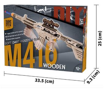M416 DIY Wooden Soft Bullet Gun   ITEM NO.： W080605